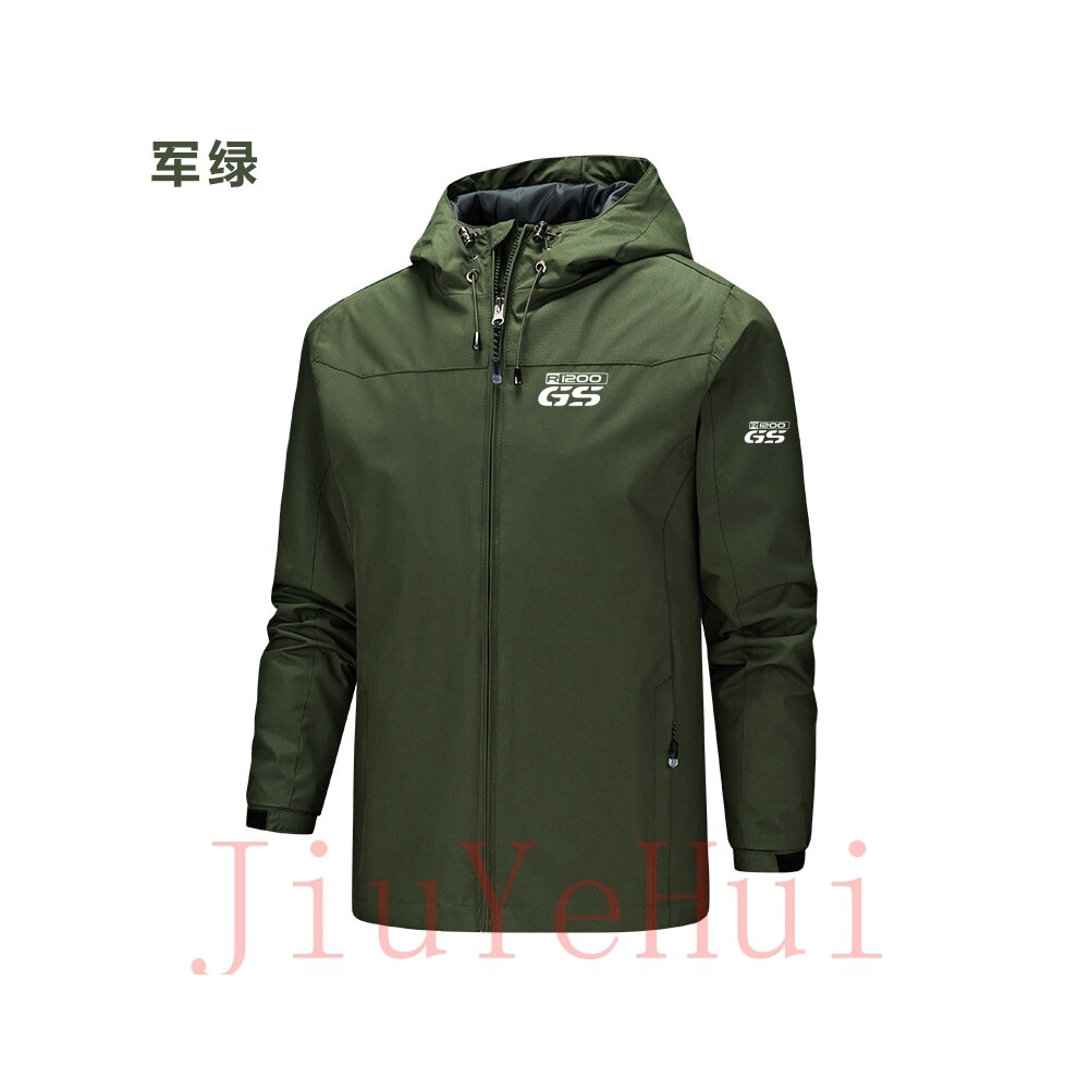 (army green, 2XL) GS R1200 Men Windproof Sweatshirts Motorcycle R 1200 GS Hooded M3 M5 Hoodies X5 X6 Car F1 Jacket Waterproof Clothing Outerwear