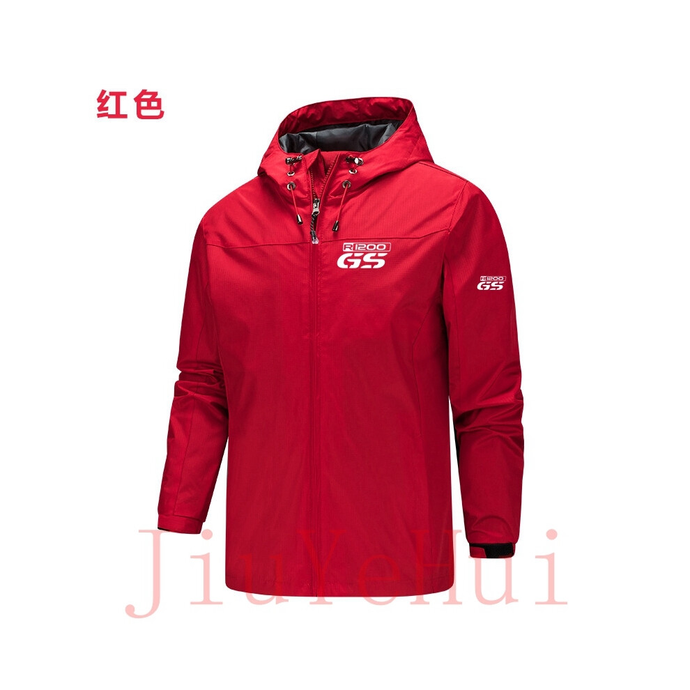(Red, 3XL) GS R1200 Men Windproof Sweatshirts Motorcycle R 1200 GS Hooded M3 M5 Hoodies X5 X6 Car F1 Jacket Waterproof Clothing Outerwear