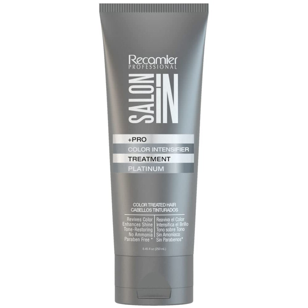Recamier Professiona Silver Recamier Professional Salon In +Pro Color Intensifier Treatment Platinum 8.45Oz - Tratamiento Intensificador De Color Platino Para Cabello P