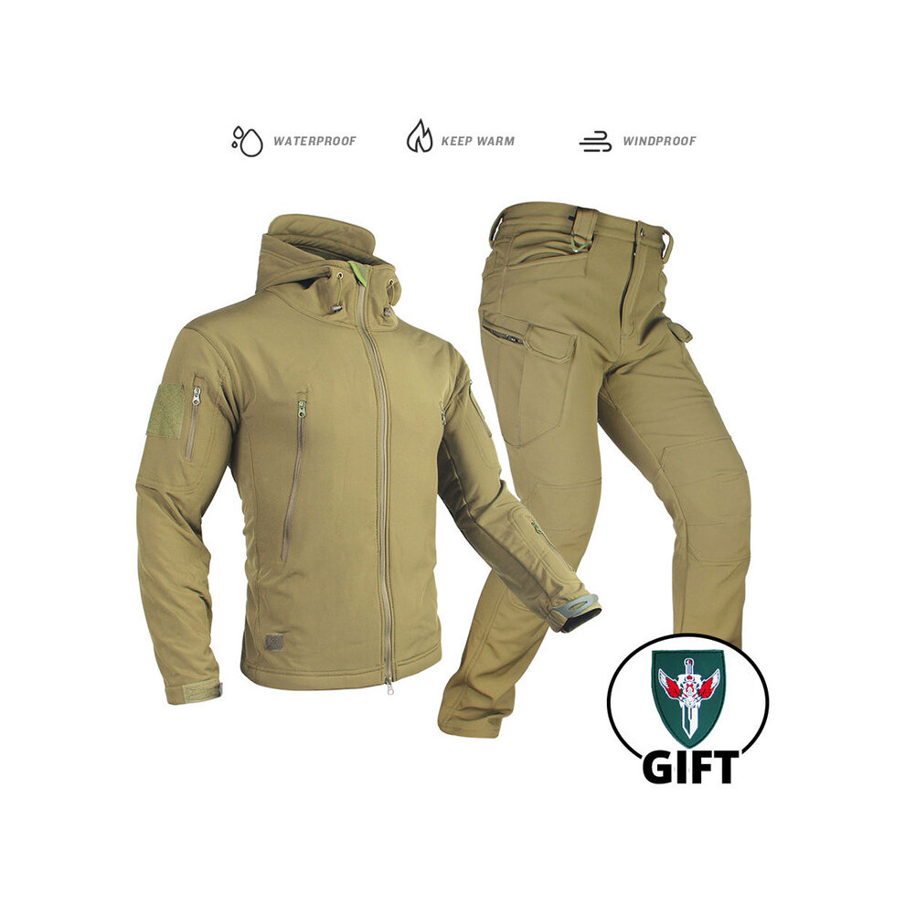 Maxpower (Ly Yw Suit, 4XL) Tactical Jacket Fleece Winter Men Hiking Jackets Windbreaker Waterproof Soft Shell Jacket Motorcycle Camping Fishing Clothings Not,Specified