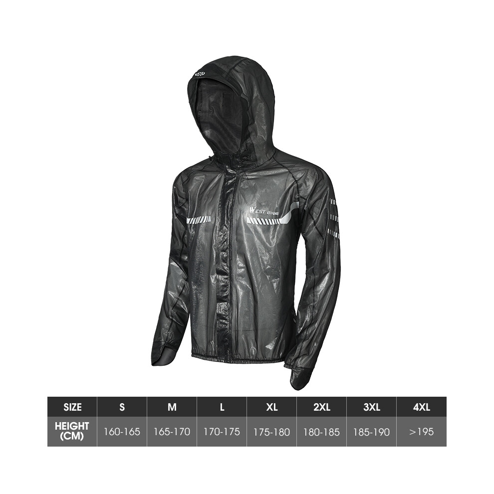 Maxpower ( Coat, Xxl) Cycling Raincoat Waterproof Breathable Cycling Jacket Reflective Clothing Men Sports Mtb Bike Raincoat Ciclismo Black