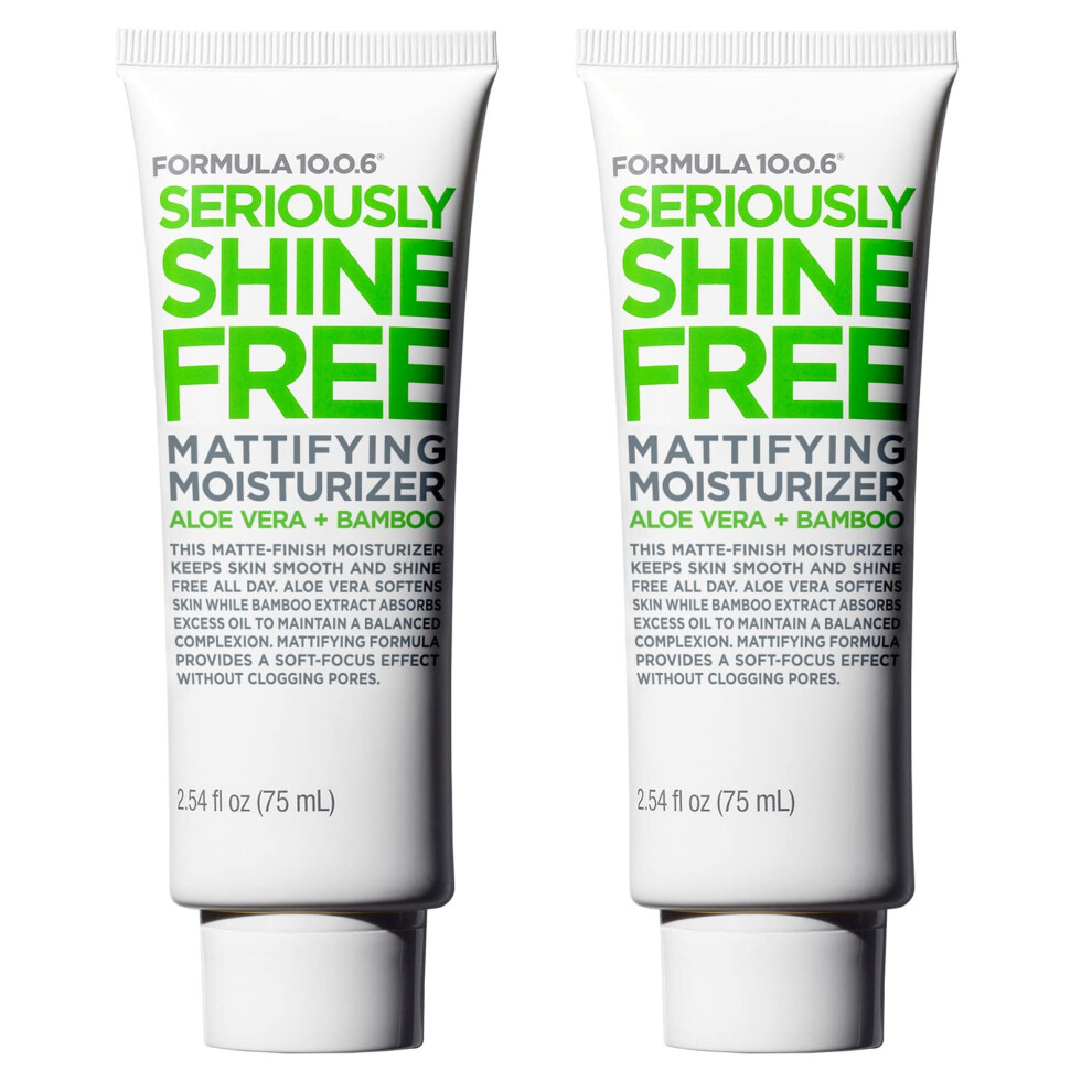 FORMULA 10.0.6 2 pack Seriously Shine Free Mattifying Moisturizer 2.54 fl oz 75ml