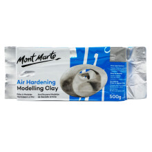 Modelovac hmota Mont Marte Grey tvrdnouc na vzduchu 500 g (1,1 lb). Schne cca 24 hodin. Vhodn pro sochare a modelre vech rovn dovednost.