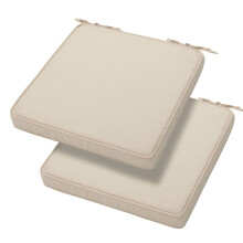Almofadas Quadradas para Cadeiras Magpie Fabrics 18"x18"x2.5" com Laços, 2 Unidades