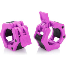 HACUBA FITNESS Olympische halterklemmen, kragen, snel los te maken, paar gewichtsclips voor 2 inch halterstang, ROZE
