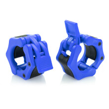 HACUBA FITNESS Olympische halterklemmen, kragen, snel los te maken, paar gewichtsclips voor 2 inch halter BLAUW