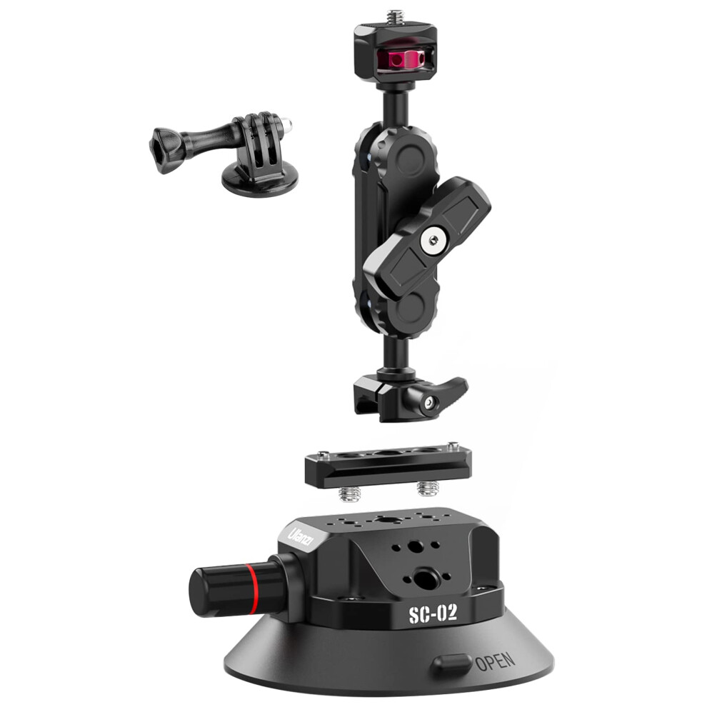 Ulanzi Sc-02 Suction Mount Magic Arm Bracket For Dslr Cameras For Gopro Action Camera Video Shooting 5063410000898