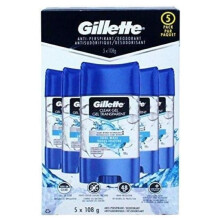 Gillette Antitranspirant-Deodorant für Männer, klarer Gel, Cool Wave, 72 Std. Schutz, 3,8 oz, 5er Pack, insgesamt 540 g