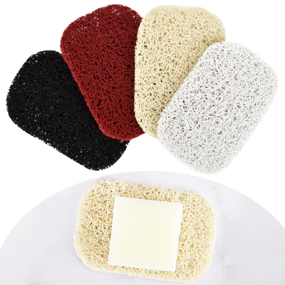 Soap Saver Pads 4 Pcs Non-Slip Soap Holder Pad Self Draining Soap Bar Holder Pads Assortment Kit Soap Saver for Shower Kitchen Bathroom Trav-image-OPC-PFN9TV7-NEW