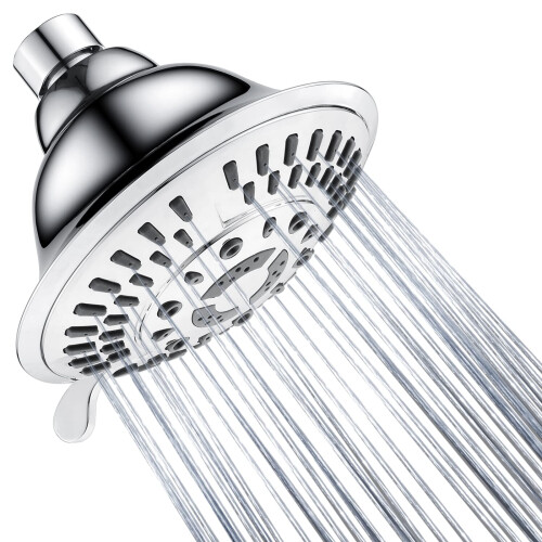 Helle BRIGHT SHOWERS High Pressure 5-Function Rain Shower Head  Luxury Bathr