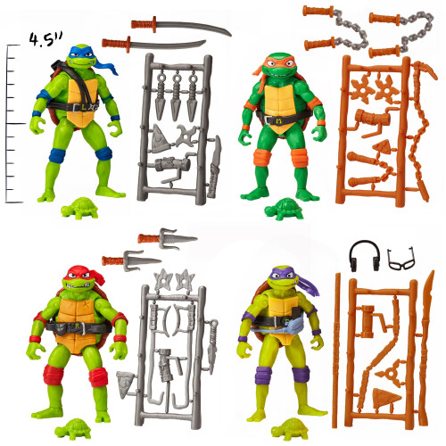 Teenage Mutant Ninja Turtles Teenage Mutant Ninja Turtles: Mutant Mayhem Basic Figure Turtle 4-Pack 1
