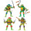 Teenage Mutant Ninja Turtles Teenage Mutant Ninja Turtles: Mutant Mayhem Basic Figure Turtle 4-Pack 1
