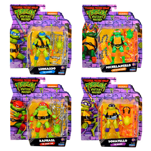 Teenage Mutant Ninja Turtles Teenage Mutant Ninja Turtles: Mutant Mayhem Basic Figure Turtle 4-Pack 2