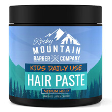 Rocky Mountain Barber Company Kids Hair Styling Paste voor jongens Grote 4 oz Tub Medium Hold Gel voor alle kapsels Citrus Sc