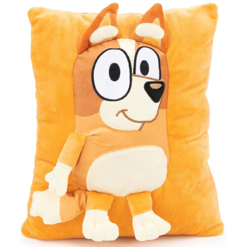 Almofada Bluey Bingo Snuggle - Almofada decorativa de pelcia super macia - Mede 13 polegadas (produto oficial)