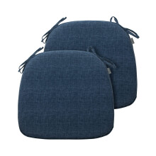 Magpie Fabrics Outdoor/Indoor 17""x16""x2"" Stuhlkissen mit Bndern, Set mit 2 wasserdichten U-frmigen Sitzpolstern, Dekoration fr Terrasse, Gartenmb