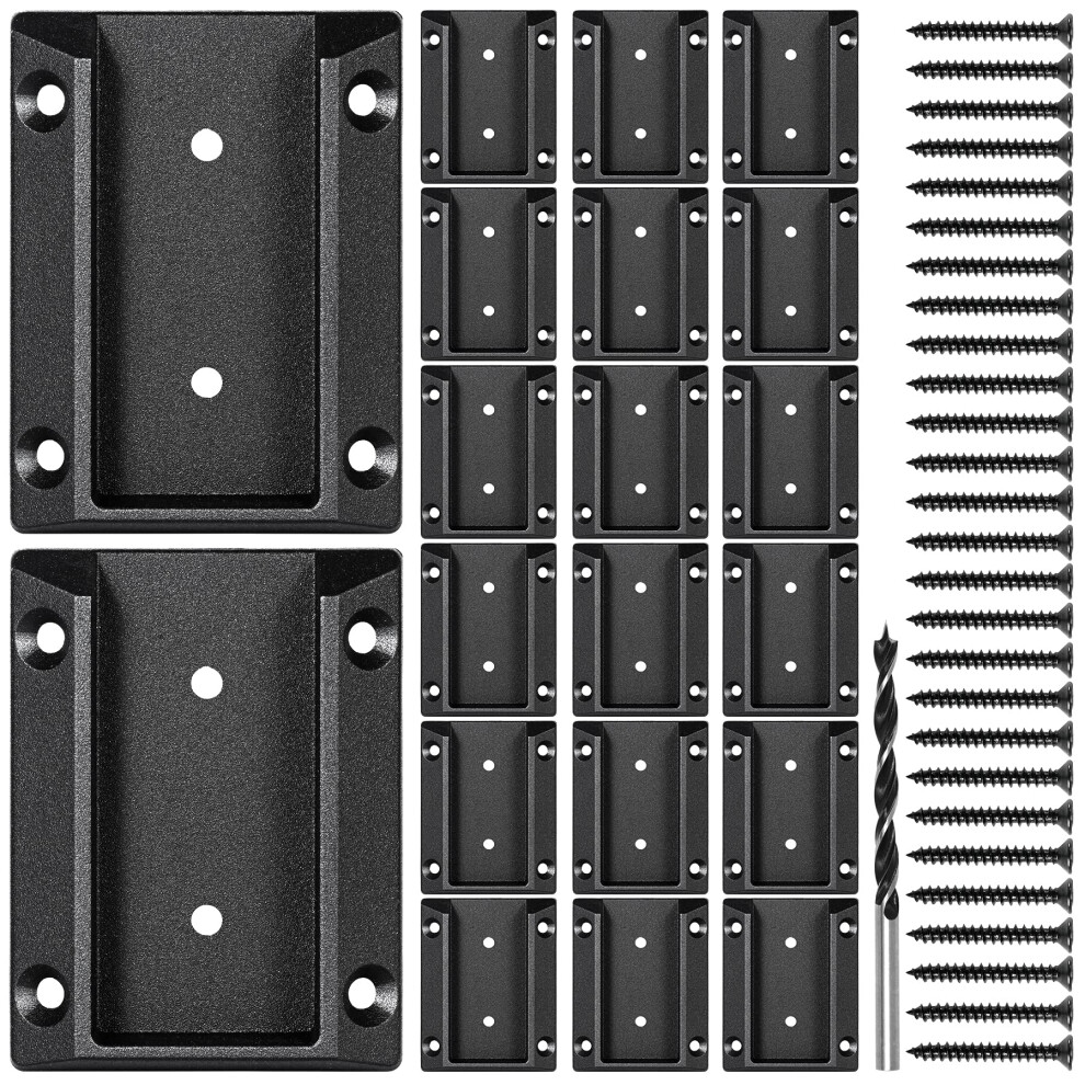 Epcee Lot de 20 supports de garde-corps en aluminium ADC12 pour garde-corps de terrasse en bois 2x4 en fait 15x35