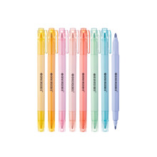 Diversebee Double Tip Highlighters and Pens No Bleept 8 Pack Couleurs assorties rapides a sec mignonnes Set Bible Study Journaling Bubling Office