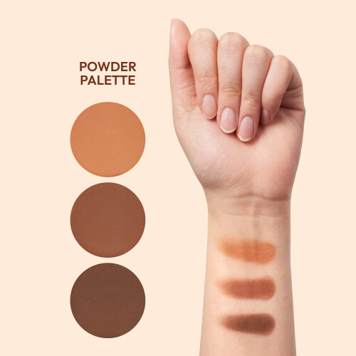 Ruby Kisses 3-in-1 Παλέτα Contour, Conceal, Highlight Mini Παλέτα, Μακράς Διάρκειας, Εύκολη στην Ανάμειξη 2