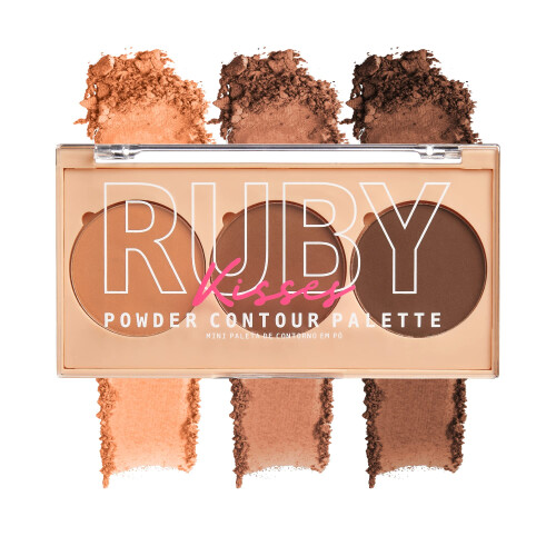 Ruby Kisses 3-in-1 Παλέτα Contour, Conceal, Highlight Mini Παλέτα, Μακράς Διάρκειας, Εύκολη στην Ανάμειξη
