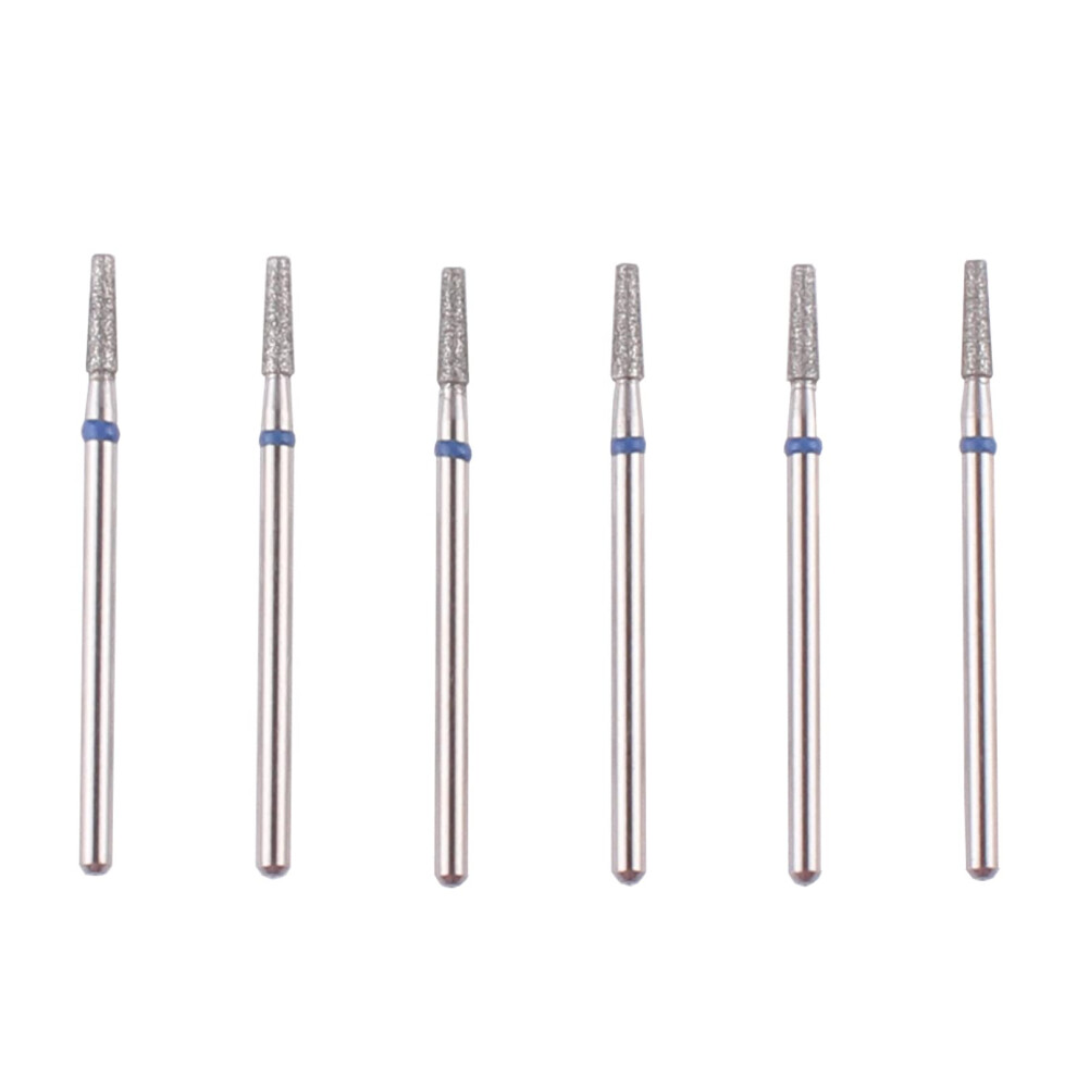 Mzcmsl Tapered Barrel Cuticle Drill Bit Set With Case 6Pcs Pro Diamond Nail Bits For Nail Prep 3/32 Shank Electirc Nail Tool Medium