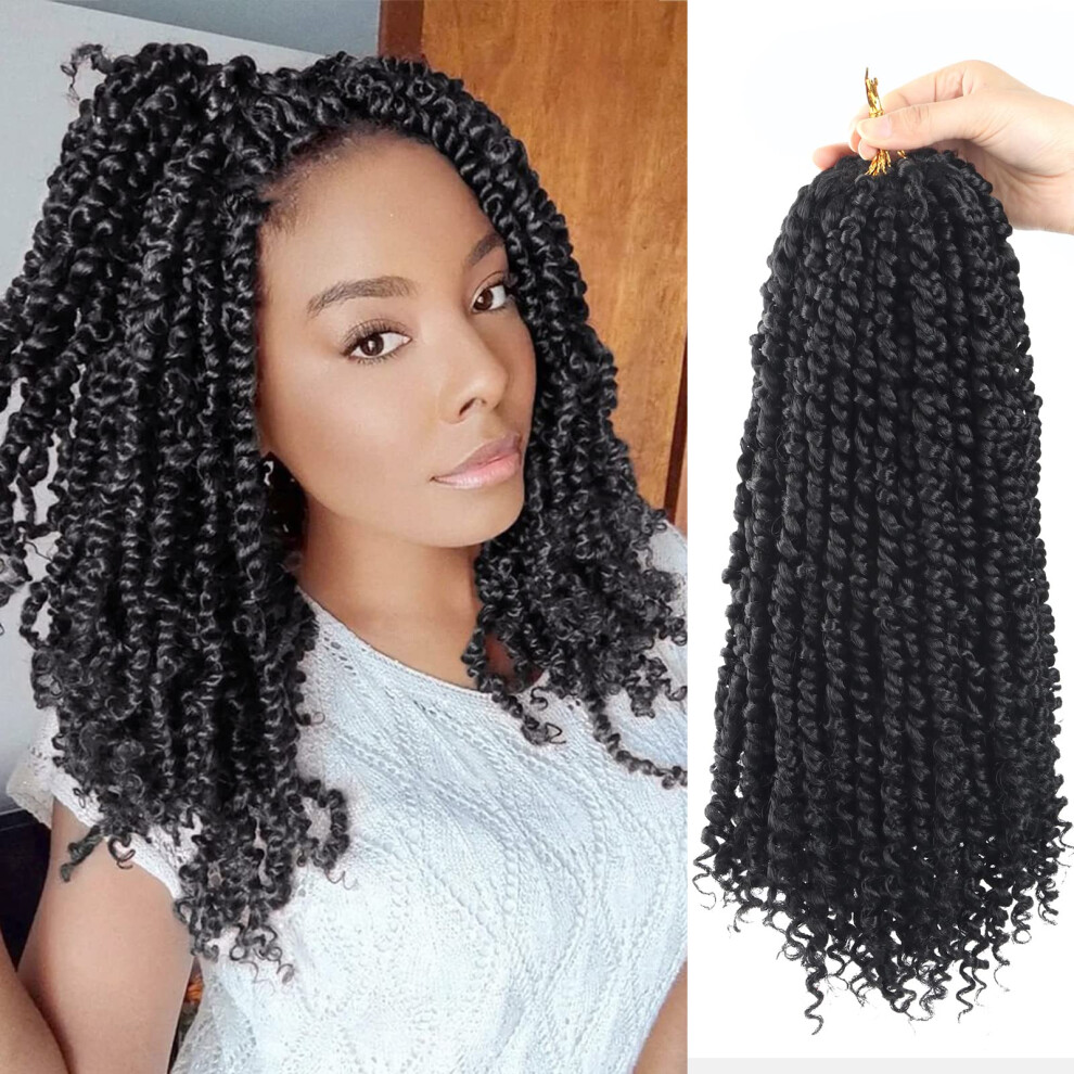 Dubbelbladig Bileaf Passion Twist Crochet Hair 8 Packs Pre Looped Crochet Hair 14 Inch Pre Twisted Passion Twist Hair Crochet Braids For Women Girls And
