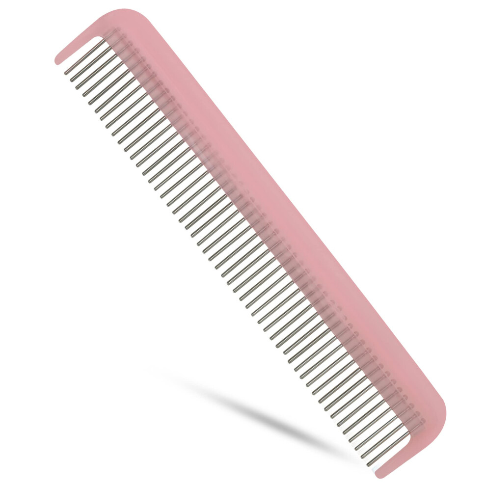 Haardokter Hair Doctor Vanity Comb With Silky Smooth Rotating Teeth Prevents Hair Loss And Damage 7 Comb 7 Pale Pink