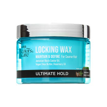 KISS COLORS & CARE Ultimate Hold Locking Wax 6 oz. - start en onderhoudt locs met langdurige hold en geen opbouw. Ideaal voor dikkere haartextuur