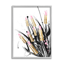 Stupell Industries Contemporary Lipstick Glam Makeup Framed Wall Art Design by Lil' Rue