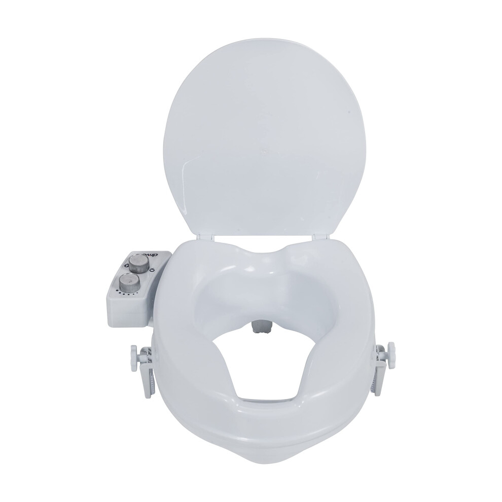 Drive Medical PreserveTech Raised Toilet Seat with Bidet Ambient Water Toilet Seat Riser  Elevated Toilet Seats for Seniors an