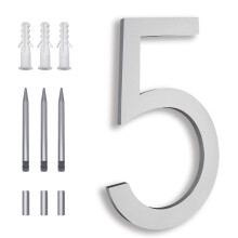 Numerele casei moderne de 8 inch numere de adrese pentru case mari argintii exterioare de argint exterior din metaluri plutitoare numere pentru c