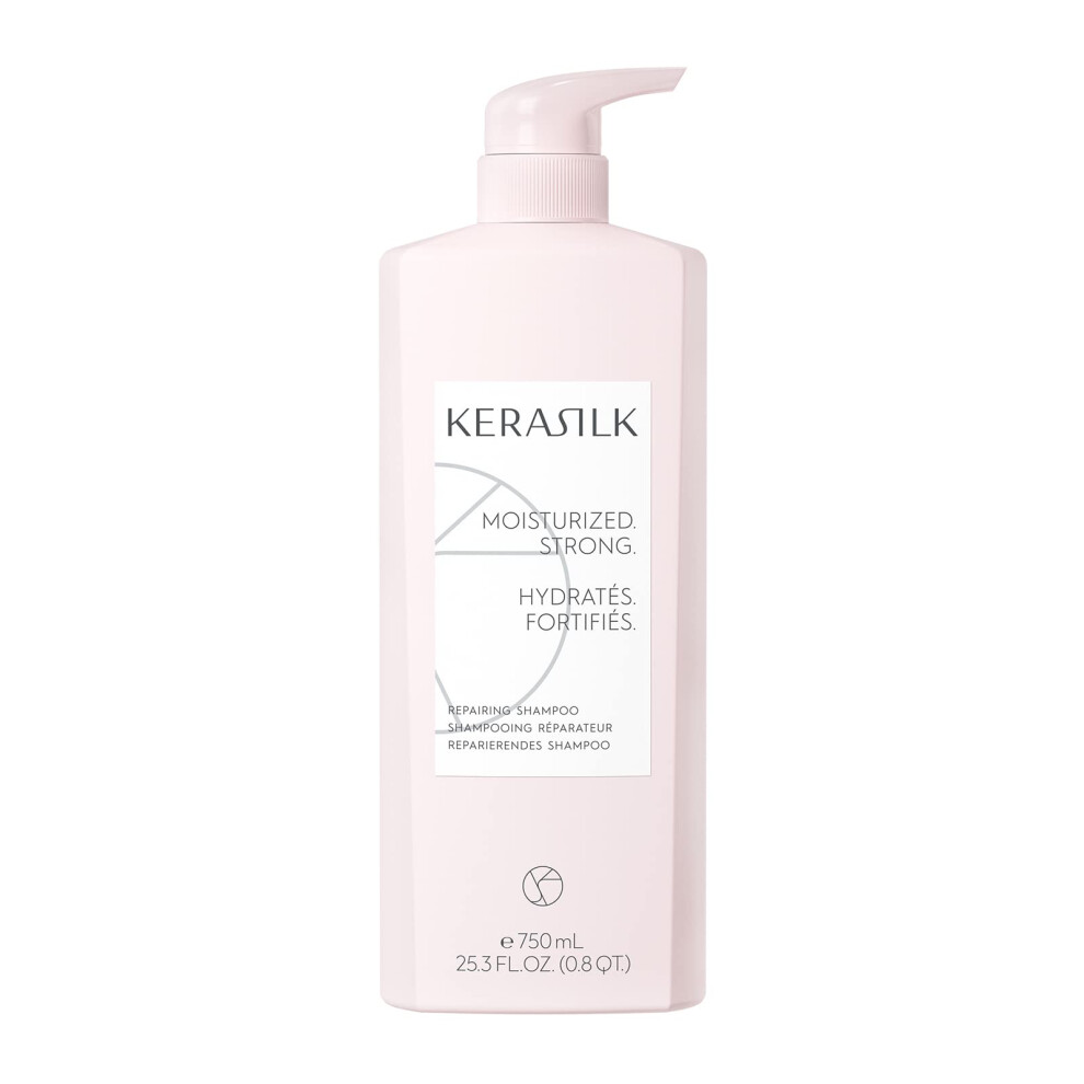 Kerasilk Repairing Shampoo |Deeply Nourishes & Moisturizes | Reduces Breakage & Prevents Further Damage | For Dry Stressed & Damaged Hair | Ideal For