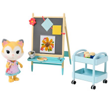 Sunny Days Entertainment Honey Bee Acres Paint & Color Art Fun - 13 pe   as Playset Dollhouse com figura de raposa exclusiva | Finja brinquedos par