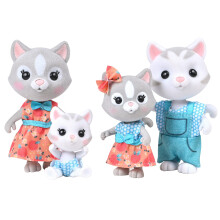Mzelo mh hektr a puringtons macska csald 4 miniatur baba figurk kicsi