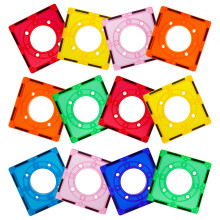 Picassotiles magnetiske fliser til marmor run racetrack firkant f?lles form bygningskonstruktion farverig stamme leget?j s?t l?ring kit uddannels