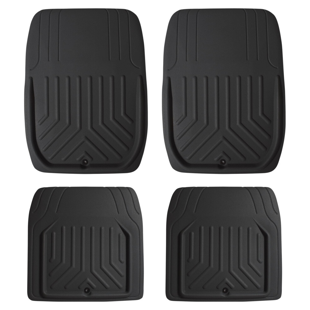 Fh Group Automotive Floor Mats - Faux Leather Deep Dish Floor Mats Tr 196342071430