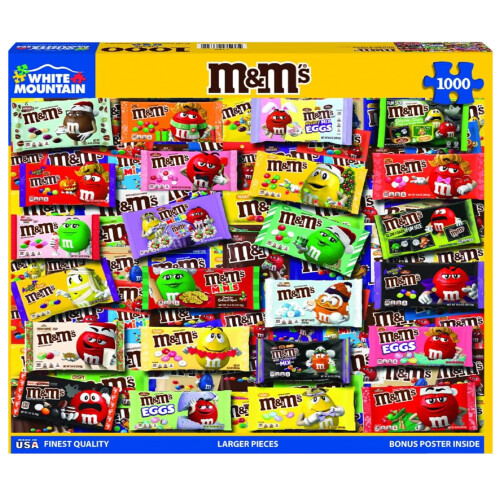 WHITE MOUNTAIN White Mountain Puzzles - M&M's - Puzzle da 1000 pezzi 1