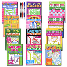 Variation besparelser 12 -pack 950+ Sudoku Book Sudoku -puslespil til voksne Stort Wordsearch -puslespil For voksne Aldrende seniorer Hjernestimu