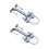 Aimeboost 2 PCS Στήριγμα Τοίχου Ατσαλένιας Κεραίας με Βραχίονα V Jaw για TV CB Ham Εξωτερικά 1