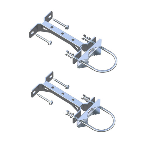 Aimeboost 2 PCS Στήριγμα Τοίχου Ατσαλένιας Κεραίας με Βραχίονα V Jaw για TV CB Ham Εξωτερικά
