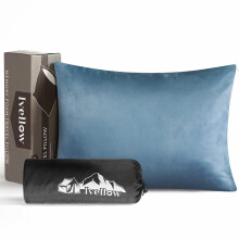 Ivellow Memory Foam Reiskussen Samendrukbaar Kampeerkussen voor Slapen Versnipperd Memory Foam Kussen Compact Stevig Ondersteunend Reiskussen voor Vol
