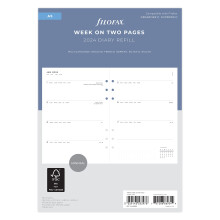 Filofax A5 Minimal Woche auf zwei Seiten 2024 Terminplaner