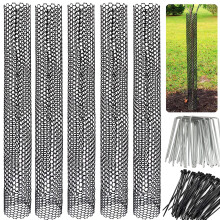 Yowlieu Mesh-Baumstammschutz, 10 Stck, 101,6 cm, Baumrindenschutz mit Reiverschlssen, schtzt den Baum vor Hirschmher, Rasentrimmer, Nagetieren