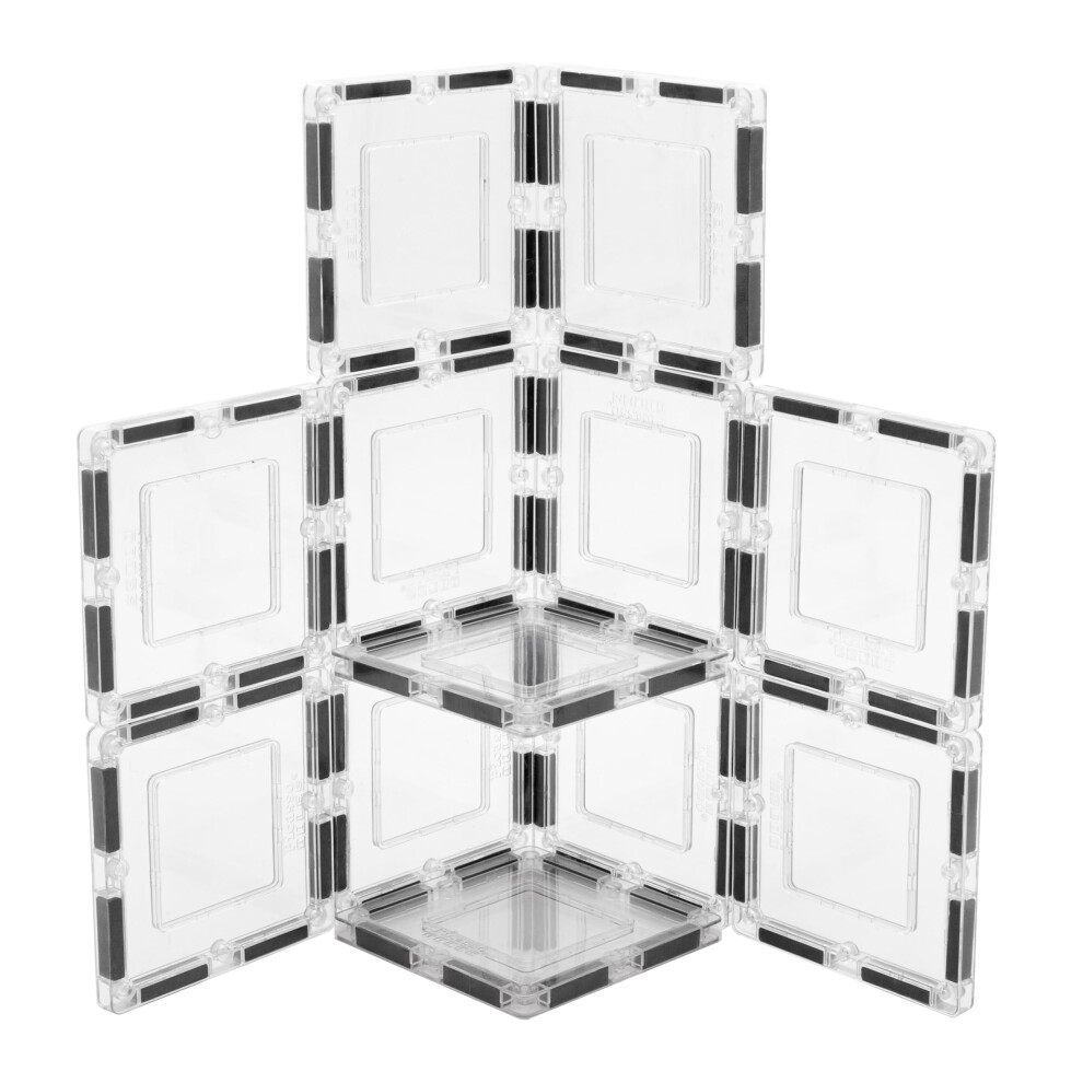 Photos - Construction Toy PicassoTiles Clear Magnetic Building Tiles Expansion Set PTE13 - Transparent STEM Learning Blocks for Preschool & Toddler