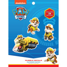 Paw Patrol Rubble Decals Set of 3 Rubble Stickers for Kids and Adults Vinyl Decals for Laptop Tumbler Water Bottle Vehicl