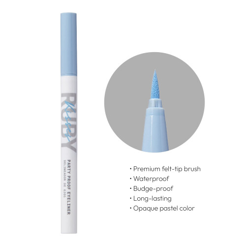 Ruby Kisses Party Proof Eyeliner, Παλέτα Χρωμάτων Premium Αδιάβροχο Μακράς Διάρκειας (Dreamy Blue) 2