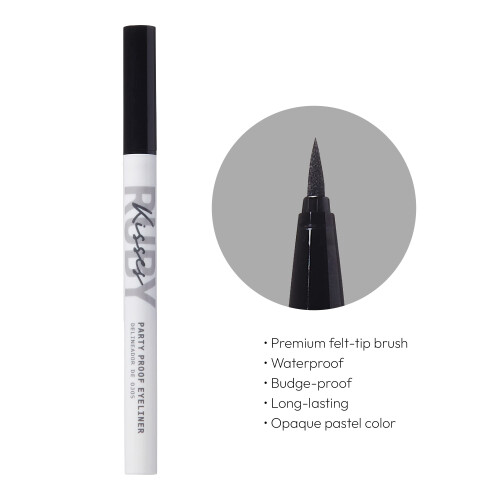 Ruby Kisses Party Proof Eyeliner, Παλέτα Χρωμάτων, Αδιάβροχο, Μακράς Διάρκειας (Pitch Black) 2