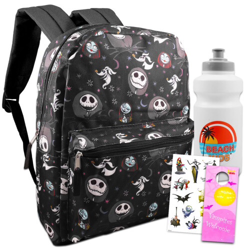 Disney Σακίδιο Disney Nightmare Before Christmas για Παιδιά - Σετ με 16" Σακίδιο, Ποτήρι, Αυτοκόλλητα, κ.ά.