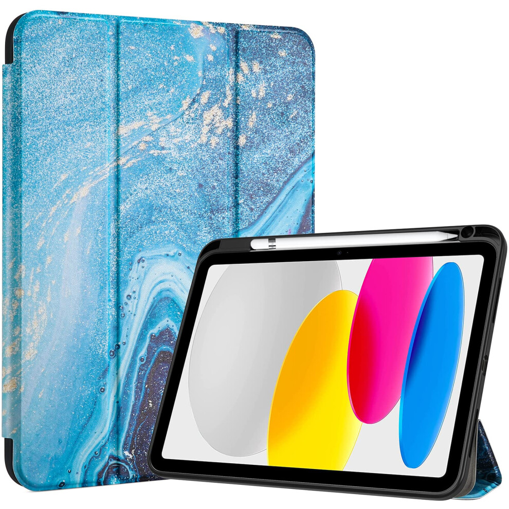 Procase For Ipad 10Th Generation Case With Pencil Holder 2022 10.9 Inch Clear Back Ipad 10 Case 10Th Gen Ipad Case For A2696 A2757 A2777