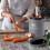 Perfnique Kitchen Compost Bin 13 Galloni Compost Bin da banco con coperchio Compost Bin per interni Include rivestimento interno e 2